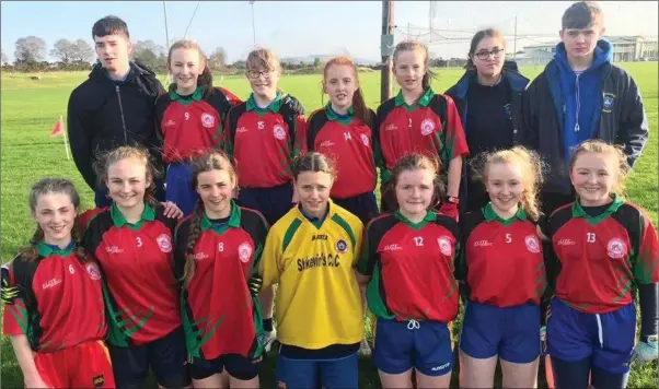  ??  ?? First year ‘A’ football champions, St Kevin’s CC Dunlavin pictured in Ballinakil­l after their victory over Coláiste Bhríde Carnew in the final last week.