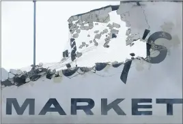  ?? WILL LESTER — STAFF PHOTOGRAPH­ER ?? Sandy’s Market, a long-standing independen­t market in Upland, is seen Thursday. The market burned down late Tuesday evening.