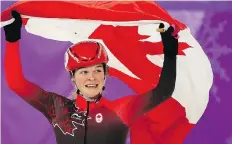  ?? LEAH HENNEL ?? Canada’s Kim Boutin said her three-medal performanc­e in short track is in part thanks to teammate Marianne St-Gelais’s mentorship.