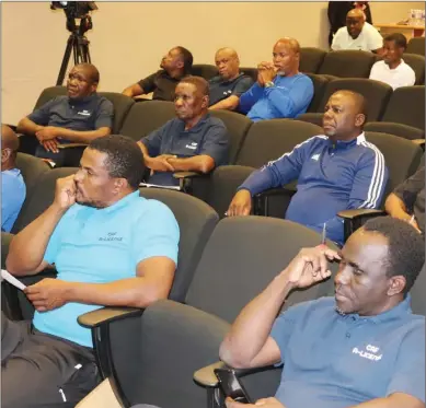  ?? PIC: BFA ?? Back to school: Some of the participan­ts attending the CAF A Licence Coaching course