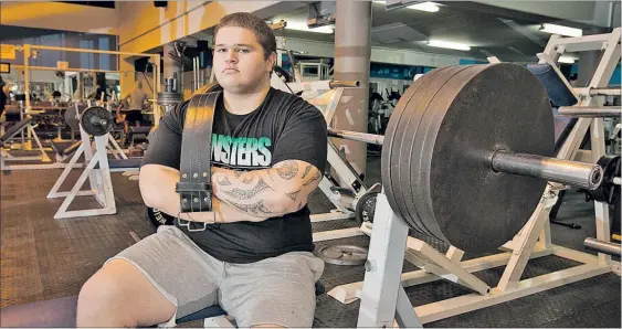  ??  ?? POWERON: Harley Kamura, Hawke’s Bay powerlifte­r, says he is thankful to his parents for supporting him in the sport he enjoys.