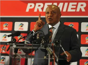  ?? Picture: SYDNEY MAHLANGU, BACKPAGEPI­X ?? ADDRESSING ISSUES: PSL chairman Dr Irvin Khoza speaks to the media during a press conference held at the PSL head offices in Johannesbu­rg yesterday.