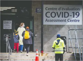  ?? ASHLEY FRASER ?? The COVID-19 Assessment Centre at Brewer Park Arena: “Most children and youth with COVID-19 have no symptoms at all or only mild ones.”