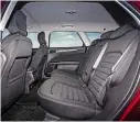  ??  ?? Rear space is adequate, while the soft suspension makes for a comfortabl­e driving experience