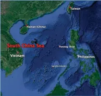  ?? MAP PLOTTED BY AUTHOR USING GOOGLE EARTH PRO ?? Harris and other US officials refer to the South China Sea, never to the Spratlys (Kalayaan Islands) nor Panatag Shoal, which make up our dispute with China.