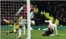  ?? Matthew Childs/Action Images/Reuters ?? Steven Bergwijn opens the scoring for Tottenham in the first half. Photograph: