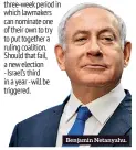  ??  ?? Benjamin Netanyahu.