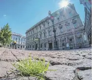  ?? Ansa ?? La natura è tornata Erba nel centro di Milano