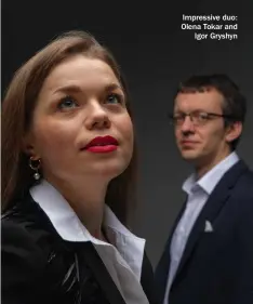  ??  ?? Impressive duo: Olena Tokar and Igor Gryshyn