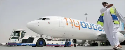  ?? AFP ?? Flydubai now operates a fleet of 50-strong Boeing 737-800s. From May 2016, flydubai will start taking deliveries of 11 more 737-800s which will be followed by the first five of its new fuel-efficient 737 MAX 8 fleet. —