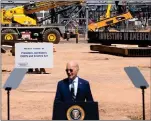  ?? ?? President Biden at Intel’s Arizona plant