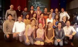  ??  ?? Officals and artists of Ballet Philippine­s in a photo-op