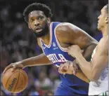  ?? AP file photo ?? The 76ers’ Joel Embiid is the firstteam center on the AllNBA team after being a second-team selection the past two seasons.