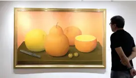  ??  ?? Artworks by Colombian artist Fernando Botero were exhibited at the ArtFairPH 2019 in Manila