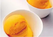  ??  ?? “A good sorbet should make the fruit taste even better than the fruit itself,” says David Lebovitz author of The Perfect Scoop.