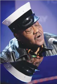  ?? Associated Press photo ?? In this 2007 file photo, music legend Fats Domino performs on the NBC “Today” television show in New York.