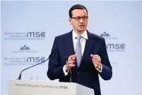  ??  ?? POLISH PRIME MINISTER Mateusz Morawiecki. Israeli journalist Ronen Bergman told him: Under the new law, ‘I will be considered a criminal in your country.’