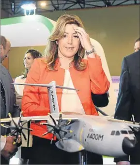  ?? RAÚL CARO / EFE ?? La presidenta de la Junta participó en una reunión aeronáutic­a