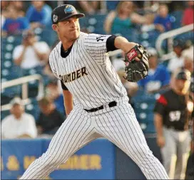  ?? KYLE FRANKO — TRENTONIAN PHOTO ?? Michael King was promoted to Triple-A on Thursday, which created room on the Thunder roster for the Yankees to also promote Clarke Schmidt to Trenton.