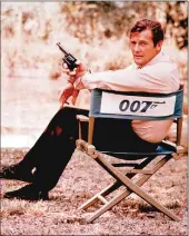  ?? Associated Press file photo ?? British actor Roger Moore, playing the title role of secret service agent 007, James Bond, is shown on location in England in 1972. He died at 89 this week.