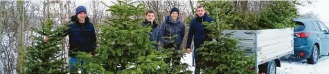  ??  ?? Das Team der Landjugend Schretzhei­m: (von links) Niklas Pflüger, Jonas Diekmann, Maximilian Rehm und Dominik Sing.