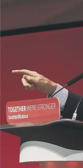  ??  ?? Jeremy Corbyn tells the conference delegates the SNP has an appalling record on colleges, social care, the NHS and transport in Perth yesterday