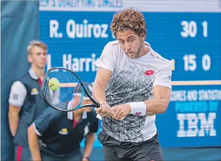  ?? ARCHIVO / EXPRESO ?? Herencia. Al igual que su tío y su abuelo, Roberto Quiroz encontró en el tenis su principal estímulo. Considera que sin pasión no se alcanza ninguna meta en la vida.