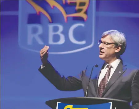  ?? PETER J. THOMPSON/FILES ?? RBC head Dave McKay suggests that the feds should prioritize incentives for needed “risk” capital and the formation of businesses. He says taxation policy and regulation are critical components for firms and the government “to take advantage of the opportunit­ies.”