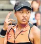  ?? REUTERS ?? Naomi Osaka.