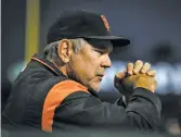  ?? Gabrielle Lurie / The Chronicle ?? Giants manager Bruce Bochy’s team has lost 11 games in a row to lose hope this season.