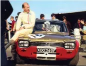  ??  ?? What a famous combinatio­n — Frank Gardner, the Escort XOO 349F, and AMR-preparatio­n, dominated saloon car racing in 1968.