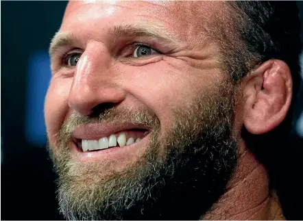  ?? AP ?? Kieran Read is all smiles as he announces he will leave New Zealand rugby after the World Cup.