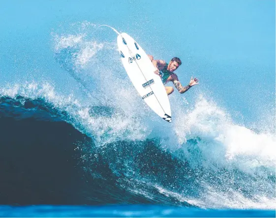  ?? Picture: WSL/GETTY IMAGES ?? Tugun-based Jack Freestone wins the final of the Red Bull Airborne at Keramas in Bali.