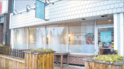  ?? SHARON MONTGOMERY-DUPE/CAPE BRETON POST ?? A front view of Talo Cafebar on Commercial Street, Glace Bay, is shown above. Owner Angela Houston says their oil barrels have been deliberate­ly knocked over four times in the past two months.