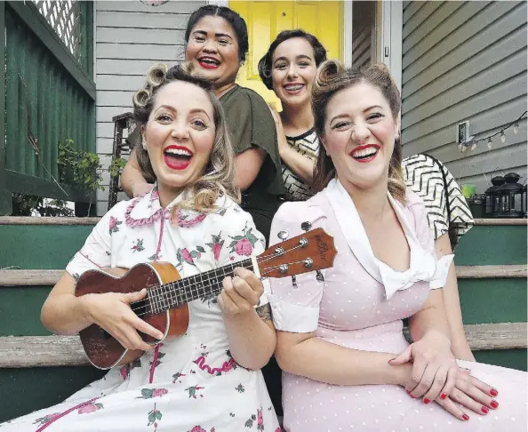  ??  ?? Sweetheart­s of the 49th is worth the trek from the main Fringe site to Stage 39 at the CKUA Performanc­e Space, Tom Murray writes.