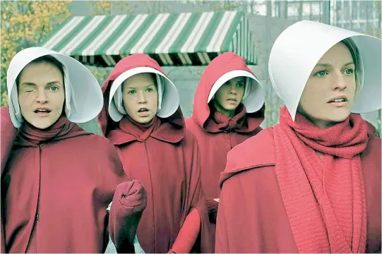  ??  ?? A still from The Handmaid’s Tale