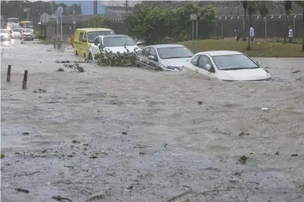  ?? Photo: South China Morning Post ?? Typhoon Hato causes delayed flights and heavy flooding in Hong Kong.