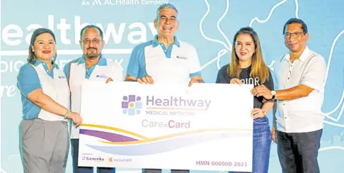  ?? ?? Healthway QualiMed Hospital San Jose del Monte chief operations officer Rhobi-Zen Ignacio, Ayala Corp. chief finance officer Alberto M. De Larrazabal, Ayala Corp. chairperso­n Jaime Augusto Zobel De Ayala, San Jose del Monte Rep. Florida P. Robes, San Jose del Monte city administra­tor Dr. Dennis M. Booth