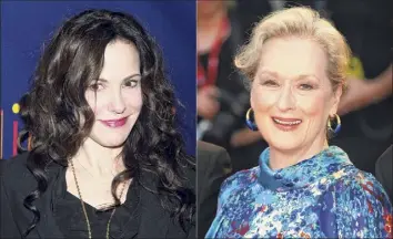  ?? Associated Press photos ?? Mary-louise Parker, left, and Meryl Streep have signed on to perform in a new virtual play series this spring while Broadway is closed.