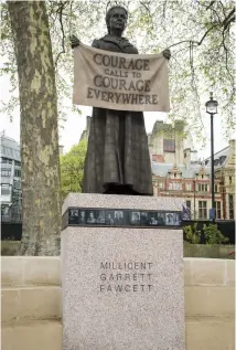  ??  ?? 5. Statue of Millicent Garrett Fawcett (2018) by Gillian Wearing in Parliament Square, London