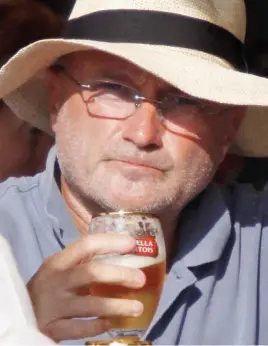  ?? Picture: REX FEATURES ?? Booze battle: Phil Collins says he had too much time on his hands
