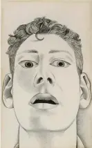  ??  ?? Startled Man: Self Portrait, 1948. Photograph: © The Lucian Freud Archive/Bridgeman Images