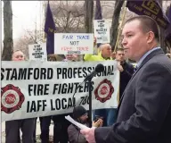  ?? Hearst Connecticu­t Media file photo ?? Stamford Profession­al Fire Fighters Associatio­n former president Brendan Keatley in 2011.