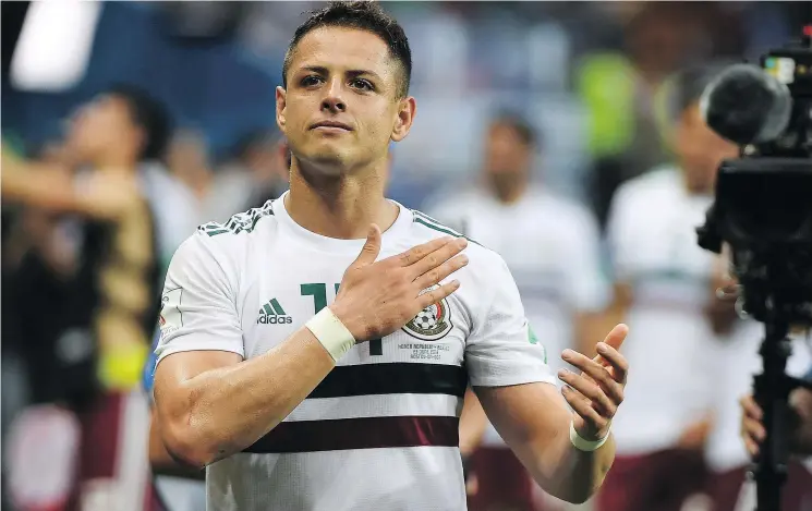  ?? — GETTY IMAGES FILES ?? Forward Javier “Chicharito” Hernandez has been the focus of Mexico’s attack at the World Cup and they’ll need him to come up big against Sweden.