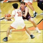  ?? PILOT FILE PHOTO/BEV HARAMIA ?? Culver Academy’s Desi Martello defends during a game earlier this season.