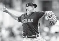  ?? Rich Schultz / Getty Images ?? Pitching against the Cardinals’ regulars Saturday, Brandon Bielak retired the side in order in the first inning.