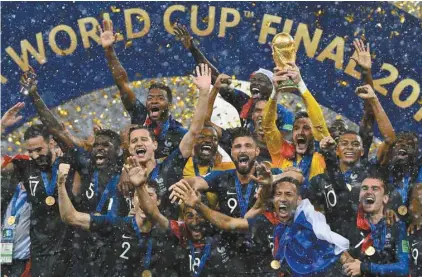  ?? FRANK FIFE AGENCE FRANCE-PRESSE ?? La France est championne de la Coupe du monde de la FIFA pour la deuxième fois de son histoire, après le sacre de 1998.