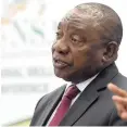  ??  ?? CYRIL RAMAPHOSA