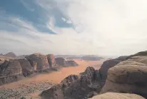  ?? Provided by Henna Taylor ?? Left: A view of the village of Wadi Rum from the top of Jebel Rum.