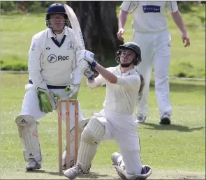  ?? Ref: 14-1622D ?? Charlie Hamlin pulls for four in the inter-club friendly at Falkland